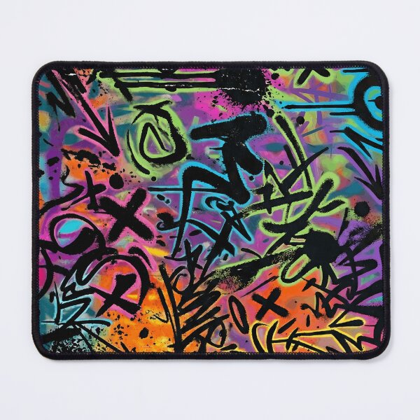 Item preview, Vibrant Urban Chaos Abstract Street Graffiti Wall Art Pattern designed and sold by BCW.