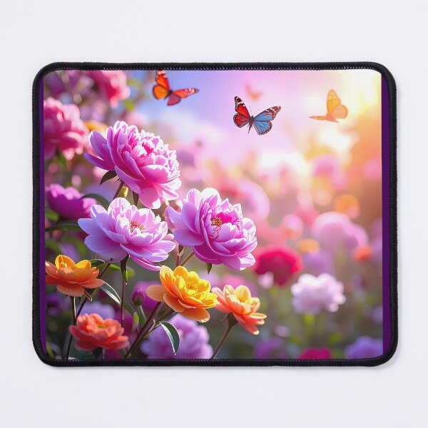 Item preview, Orange and pink Flowers with butterflies designed and sold by Creative Visualize.