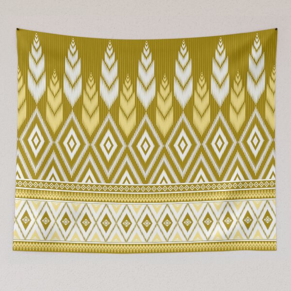 Item preview, Golden Thai Ikat Geometric Pattern designed and sold by NM-Beyond.