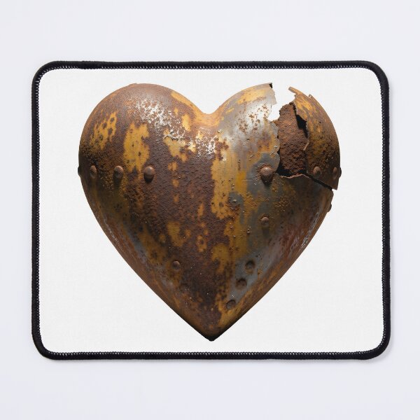 Item preview, Rusted Metal Heart – Grunge Industrial Love Symbol Artwork designed and sold by Marcu Ioachim.