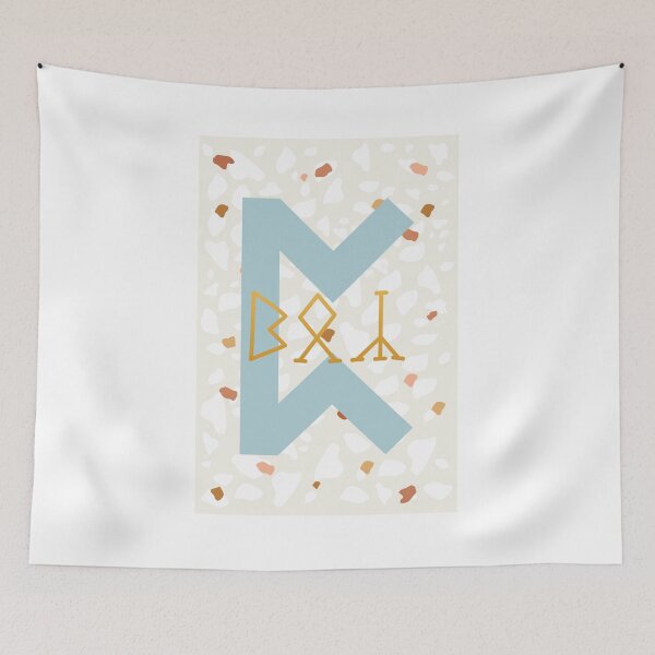Item preview, Birthday card Boy runic P (Perthro) designed and sold by TotalKejas.