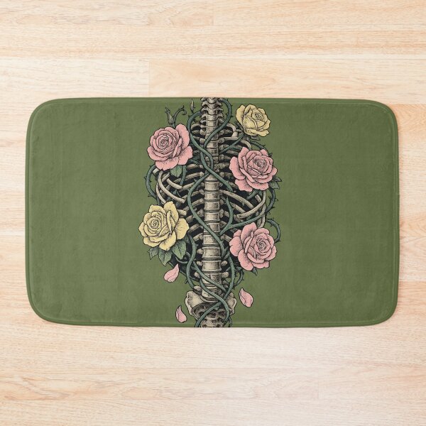 Item preview, Gothic Skeleton Rib Cage Rose Floral Art designed and sold by VibeMax.