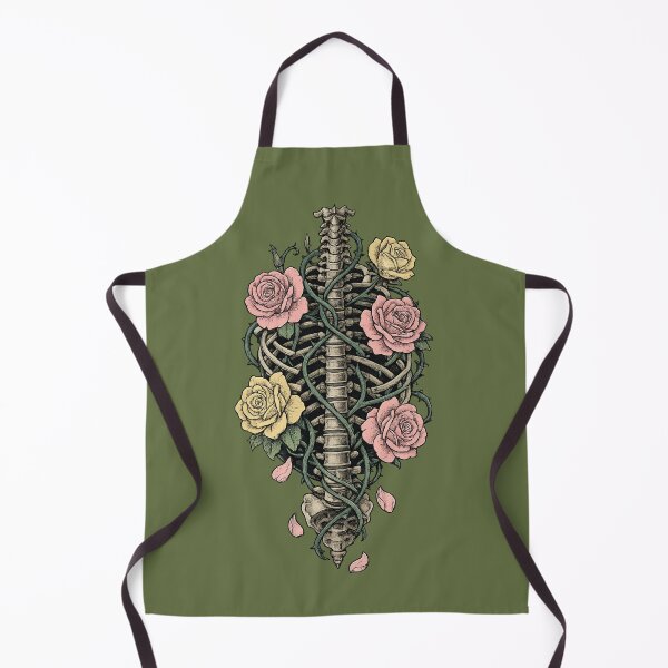 Item preview, Gothic Skeleton Rib Cage Rose Floral Art designed and sold by VibeMax.