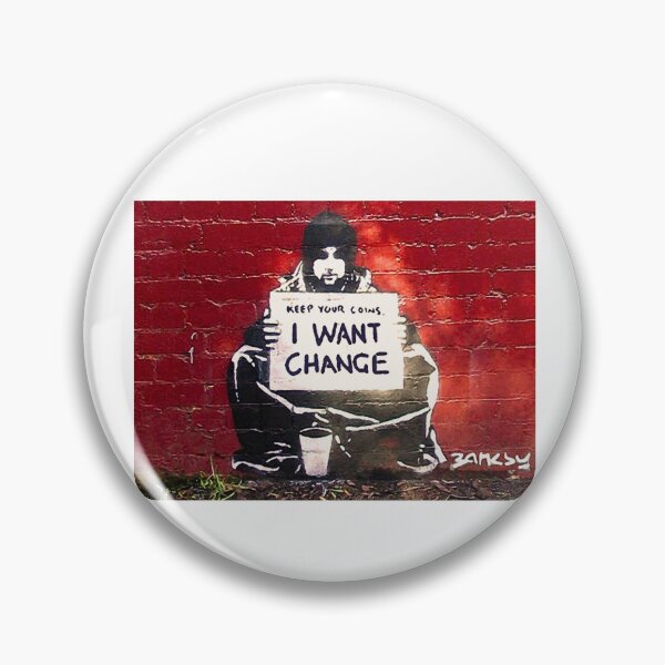 Item preview, Banksy Keep Your Coins, I Want Change Flower Thrower designed and sold by Kaibosh21.