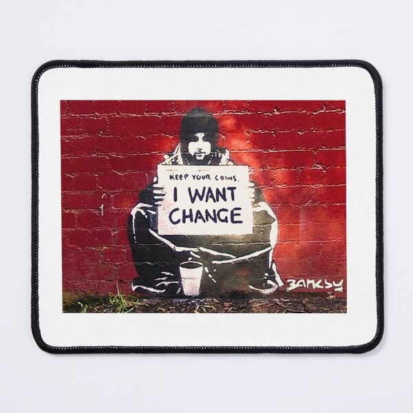 Item preview, Banksy Keep Your Coins, I Want Change Flower Thrower designed and sold by Kaibosh21.