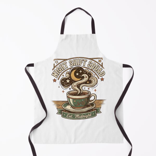 Item preview, Night Shift Squad Retro Coffee Moon Design designed and sold by urbinet.