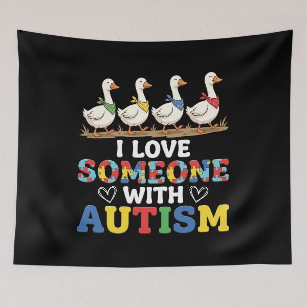 Item preview, I Love Someone With Autism Awareness Walking Geese designed and sold by Start with INGz.