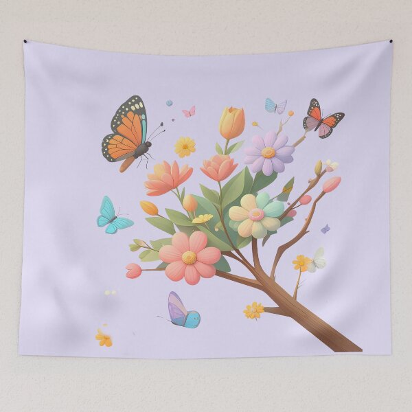Item preview, Colourful Flowers on the branch designed and sold by Creative Visualize.