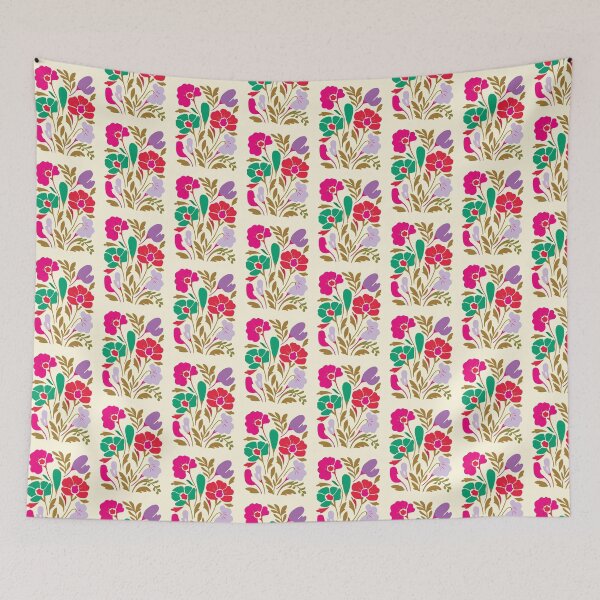 Item preview, Cool Colorful Capacious Folk Floral Abstract Design designed and sold by CharlottePlaceArt.