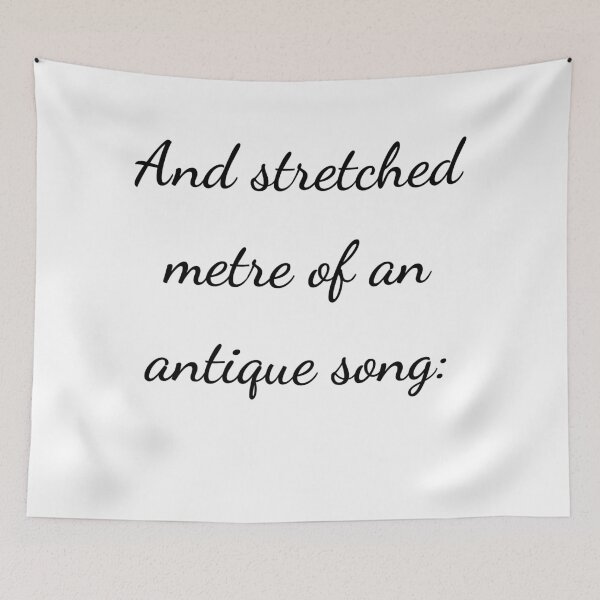 Item preview, "And stretched metre of an antique song:" - handwriting black designed and sold by ariksworld.