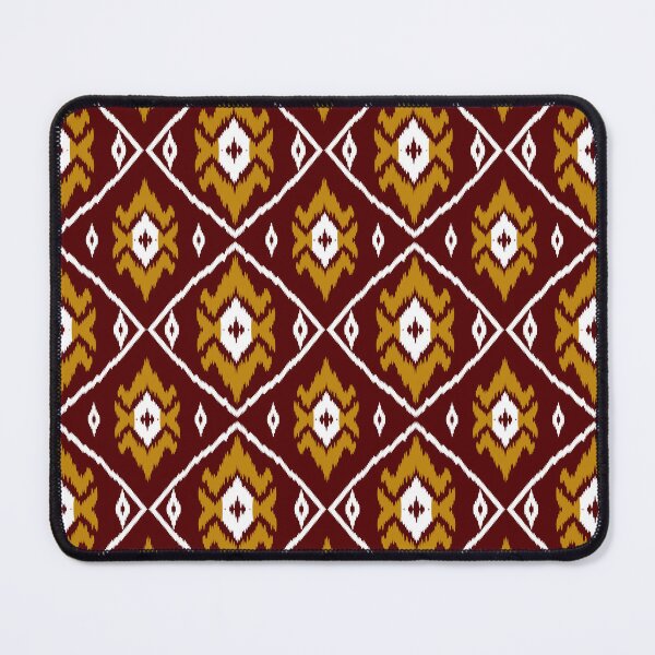 Item preview, Vintage Maroon & Gold Ikat Diamond Pattern designed and sold by NM-Beyond.