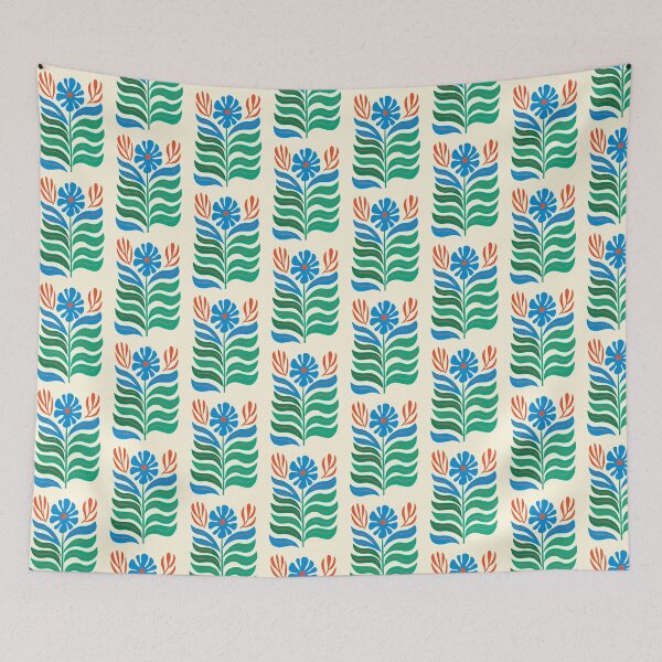 Item preview, Cool Colorful Capacious Folk Floral Abstract Design designed and sold by CharlottePlaceArt.
