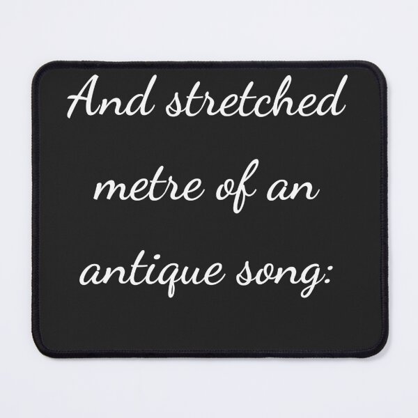 Item preview, "And stretched metre of an antique song:" - handwriting white designed and sold by ariksworld.