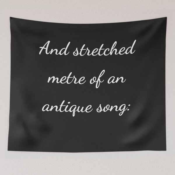 Item preview, "And stretched metre of an antique song:" - handwriting white designed and sold by ariksworld.