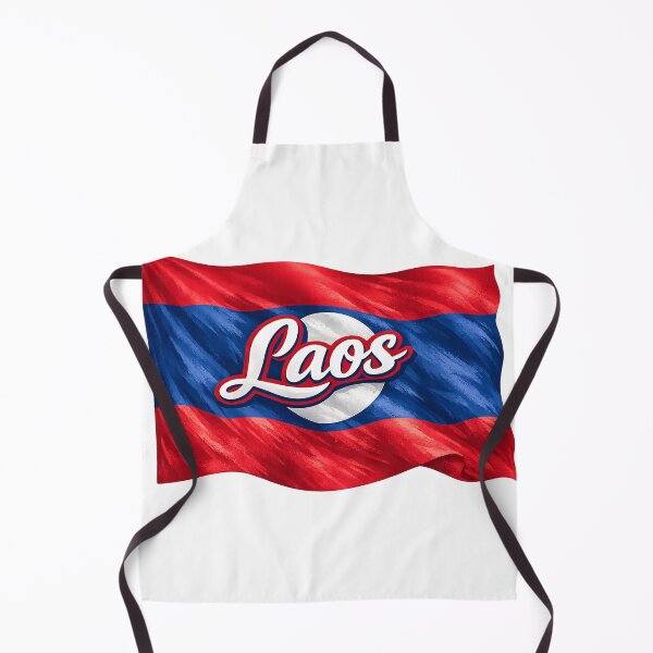 Item preview, Laos Flag Waving Design – Laos National Pride Graphic, Lao Heritage Artwork, Southeast Asia Flag Gift designed and sold by GarnerSupplyCo.
