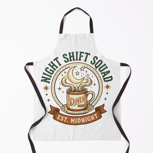 Item preview, Night Shift Squad Vintage Diner Coffee Moon Design designed and sold by urbinet.