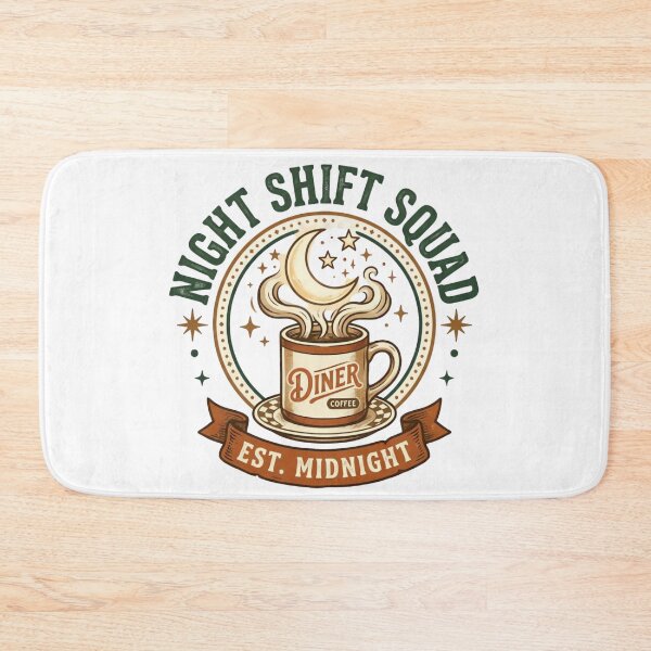 Item preview, Night Shift Squad Vintage Diner Coffee Moon Design designed and sold by urbinet.