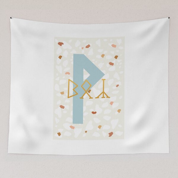 Item preview, Birthday card Boy runic W (Wunjo) designed and sold by TotalKejas.