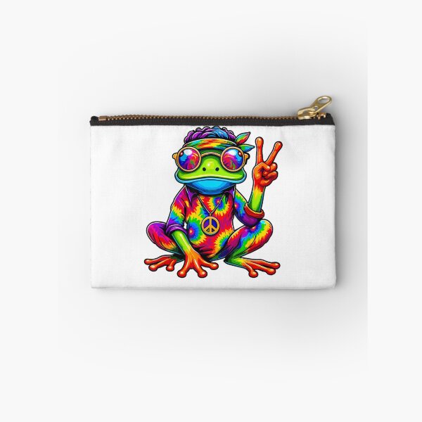 Item preview, Hippie Tie-Dye Frog, 70s Party & 60s Costume, Peace Sign designed and sold by alber-garnell.