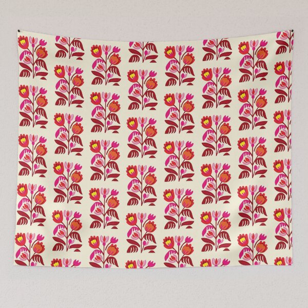 Item preview, Cool Colorful Capacious Folk Floral Abstract Design designed and sold by CharlottePlaceArt.