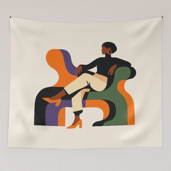 Item preview, Bold Comfort Sits In Color Waves designed and sold by EdvvinStudios.