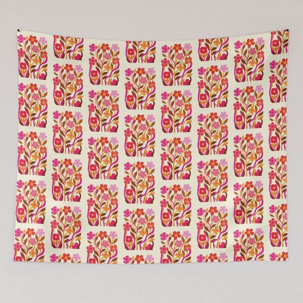 Item preview, Cool Colorful Capacious Folk Floral Abstract Design designed and sold by CharlottePlaceArt.