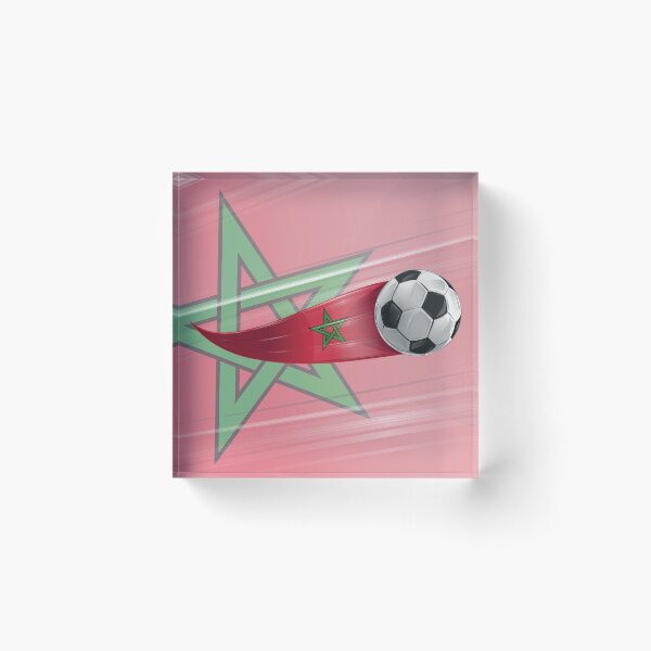 Item preview, Morocco flag with soccer ball with speed effect designed and sold by Doomko.