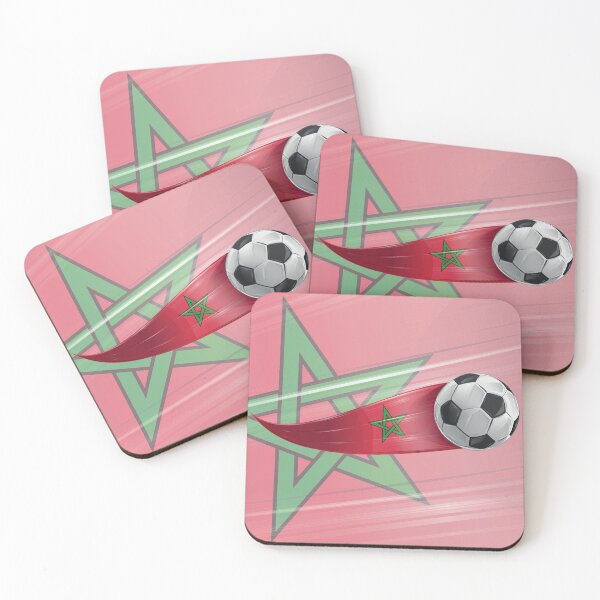Item preview, Morocco flag with soccer ball with speed effect designed and sold by Doomko.