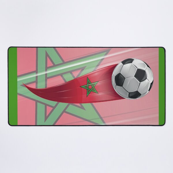 Item preview, Morocco flag with soccer ball with speed effect designed and sold by Doomko.