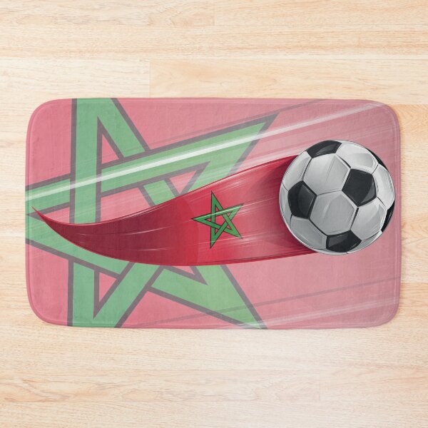 Item preview, Morocco flag with soccer ball with speed effect designed and sold by Doomko.