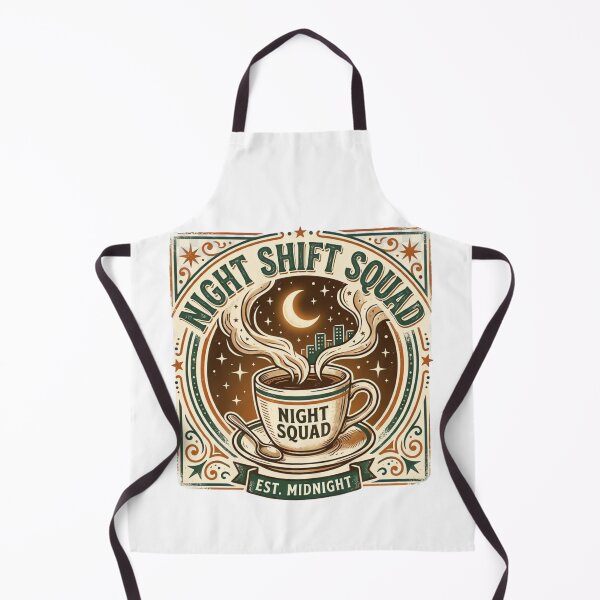 Item preview, Night Shift Squad Retro Coffee Moon City Design designed and sold by urbinet.