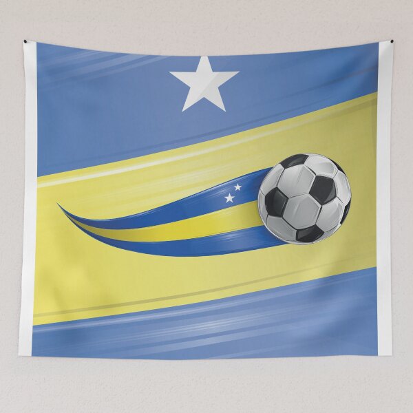 Item preview, Soccer ball with  the curaçao flag, realistic effect designed and sold by Doomko.
