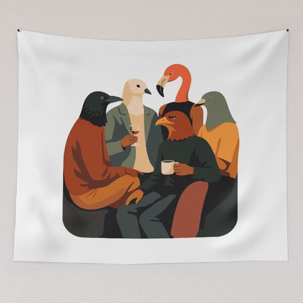 Item preview, Feathers Talk Over Coffee Time designed and sold by EdvvinStudios.
