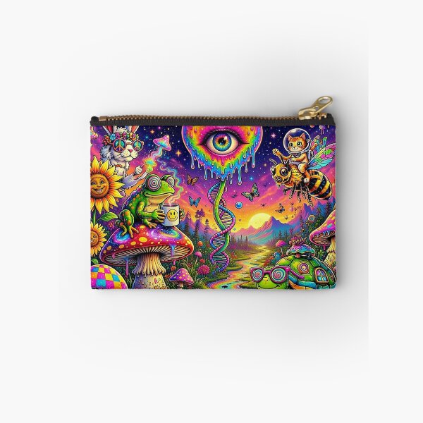 Item preview, Psychedelic Cosmic Garden - Trippy Animals, Rainbow River & Melting Heart Eye Art designed and sold by David Brookes Digital.
