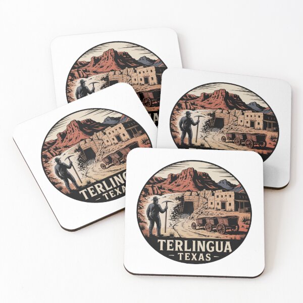 Item preview, Terlingua Texas: Retro Desert Mining Ghost Town Badge designed and sold by CircinusStore.