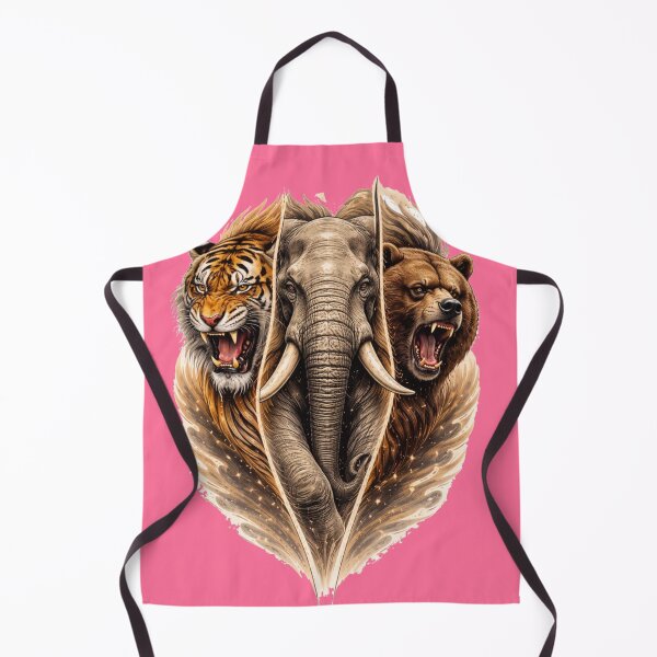 Item preview, Majestic Wild Animals Trio - Tiger Elephant Bear Illustration designed and sold by NeonKawaiiCo.