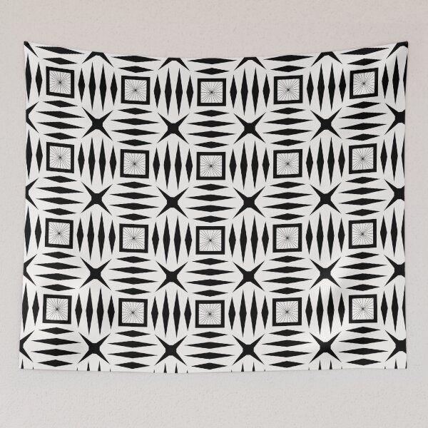 Item preview, Geometric Monochrome Pattern ADG P25.P01.099 designed and sold by Space & Care - Art Deco GeoMetrica.