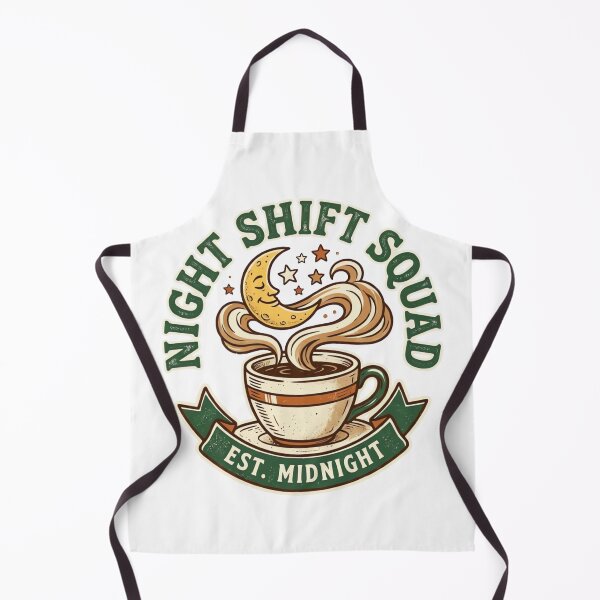 Item preview, Night Shift Squad Cute Moon Coffee Design – designed and sold by urbinet.