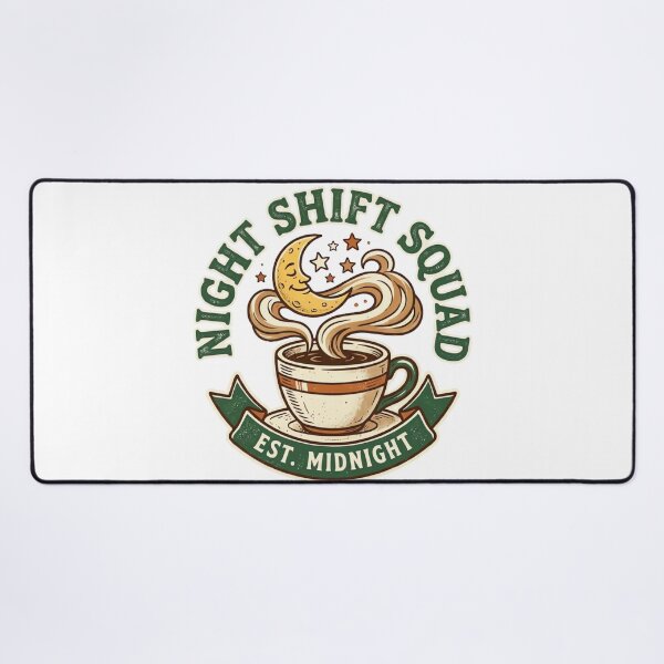 Item preview, Night Shift Squad Cute Moon Coffee Design – designed and sold by urbinet.