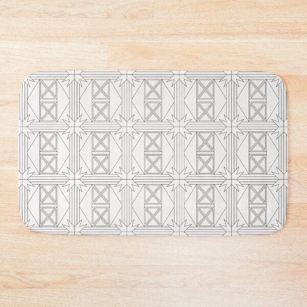 Item preview, Geometric Monochrome Pattern ADG P25.P01.100 designed and sold by Space & Care - Art Deco GeoMetrica.