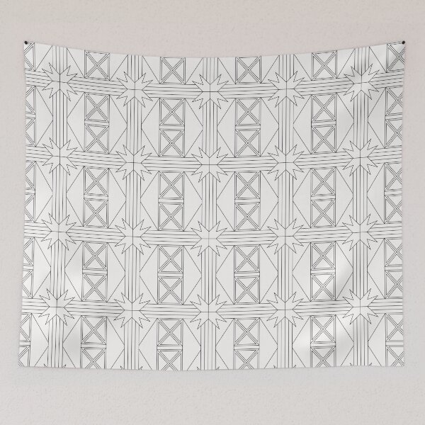 Item preview, Geometric Monochrome Pattern ADG P25.P01.100 designed and sold by Space & Care - Art Deco GeoMetrica.