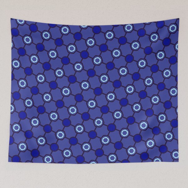 Item preview, Old School Hexagram Textile - Abstract Shape Pattern  - Best Gifts For Dad designed and sold by RoyalStarsPatts.