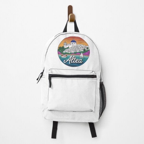 Item preview, Altea Spain: Sunset Coastal Village Badge designed and sold by CircinusStore.
