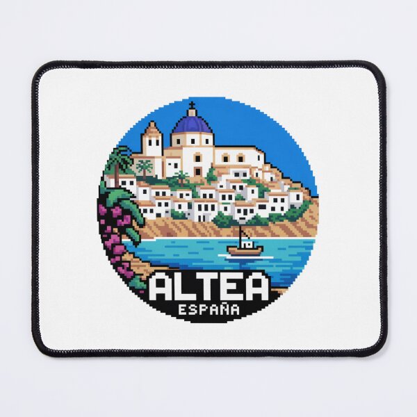 Item preview, Altea España: Pixel Art Mediterranean Coastal Village designed and sold by CircinusStore.
