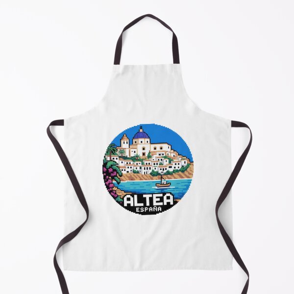 Item preview, Altea España: Pixel Art Mediterranean Coastal Village designed and sold by CircinusStore.