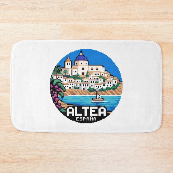Item preview, Altea España: Pixel Art Mediterranean Coastal Village designed and sold by CircinusStore.