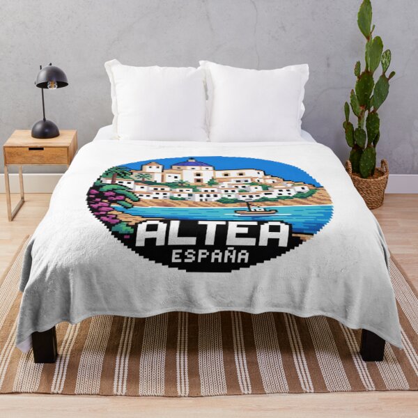 Item preview, Altea España: Pixel Art Mediterranean Coastal Village designed and sold by CircinusStore.
