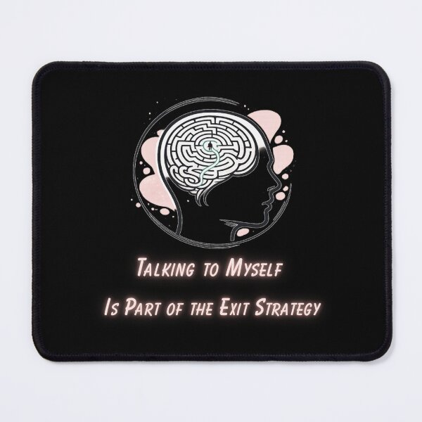 Item preview, Talking to Myself Is Part of the Exit Strategy – Maze Brain Minimalist Graphic T-Shirt designed and sold by SillentDesign.