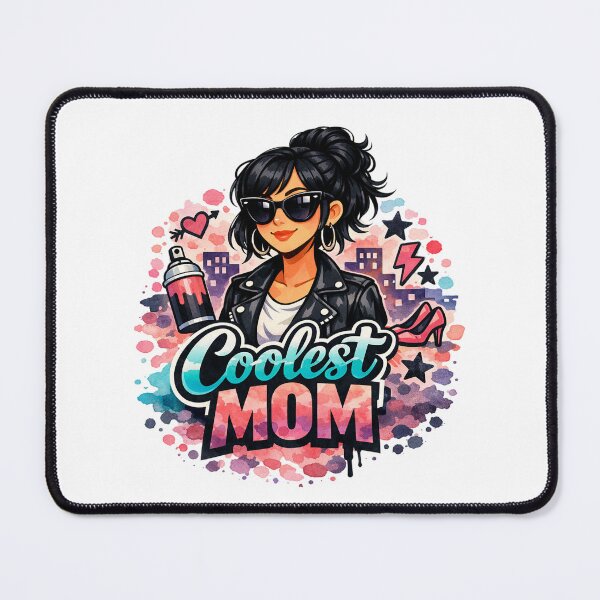Item preview, Coolest Mom Ever Graffiti Art Fashion Black hair funky Mother designed and sold by VISO-art.