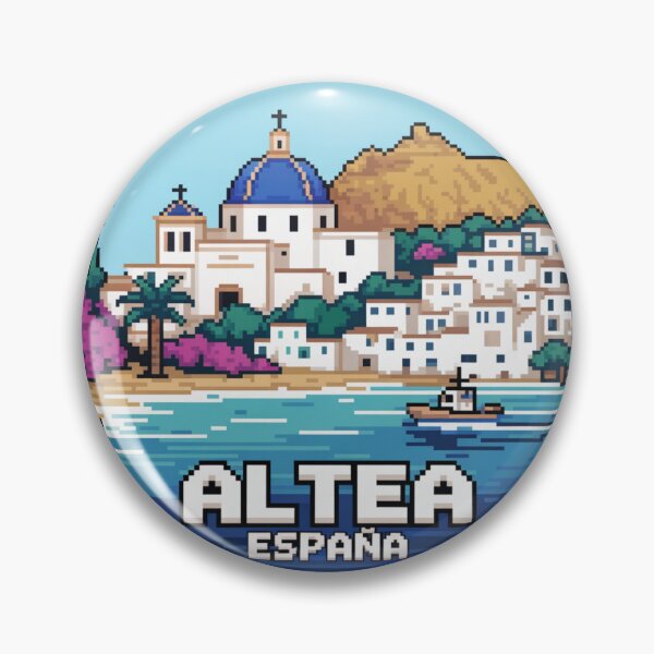 Item preview, Altea España: Pixel Art Coastal Village designed and sold by CircinusStore.